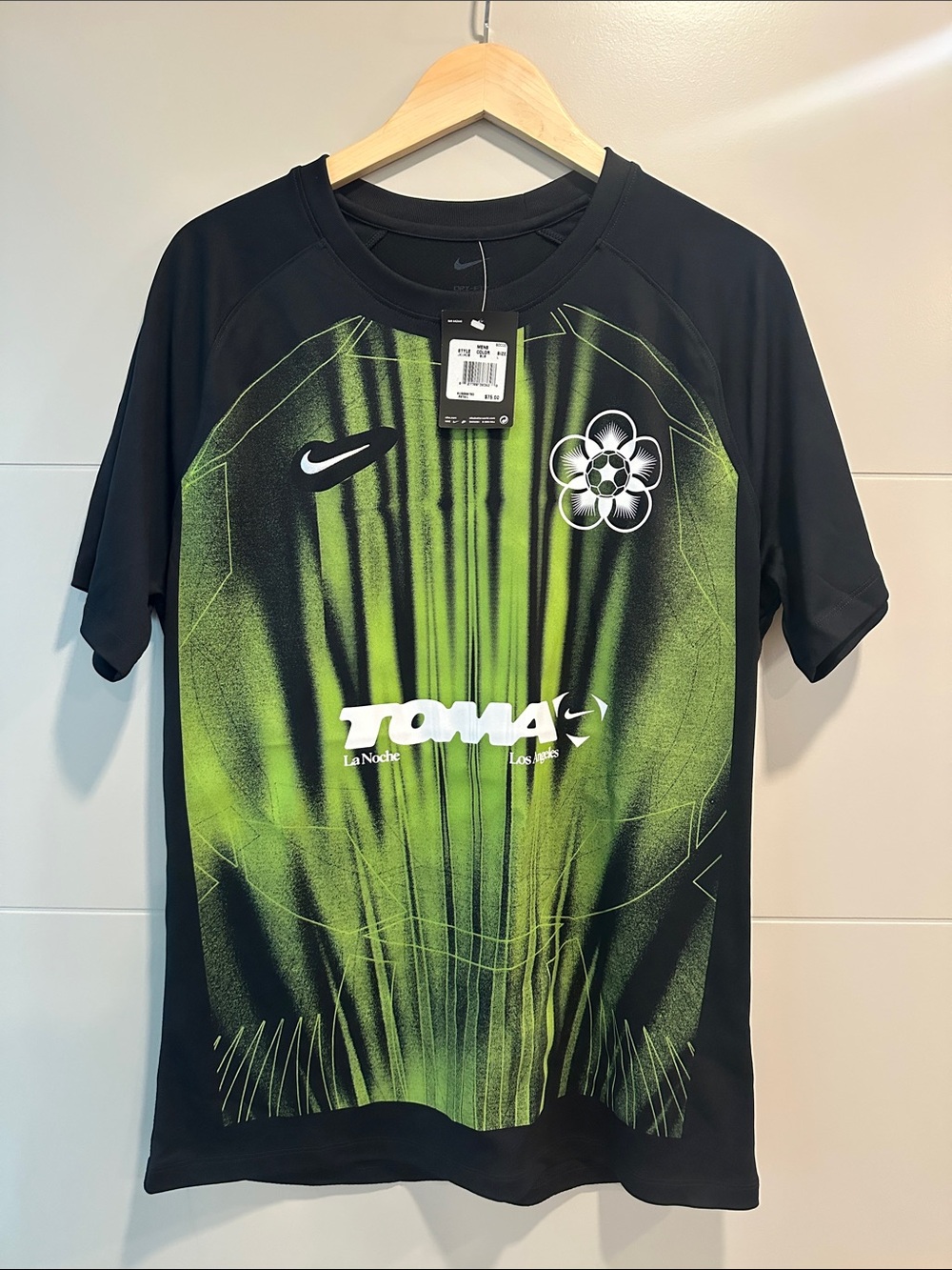 Nike Black & Neon Green Graphic Soccer Jersey